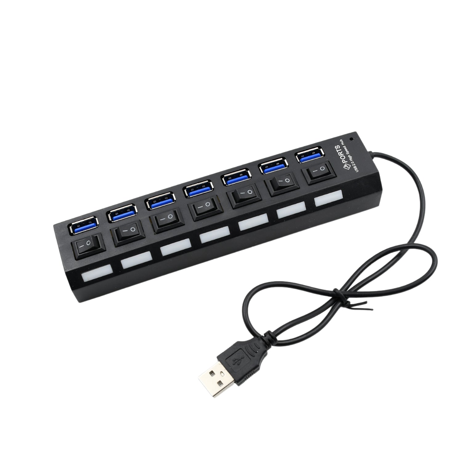 6994 USB Splitter Multi Port USB 2.0 Hub, 7 Port with Independent On/Off Switch and LED Indicators USB A Port Data Hub, Suitable for PC Computer Keyboard Laptop Mobile HDD, Flash Drive Camera Etc 6994 USB Splitter Multi Port USB 2.0 Hub, 7 Port with Independent On/Off Switch and LED Indicators USB A Port Data Hub, Suitable for PC Computer Keyboard Laptop Mobile HDD, Flash Drive Camera Etc